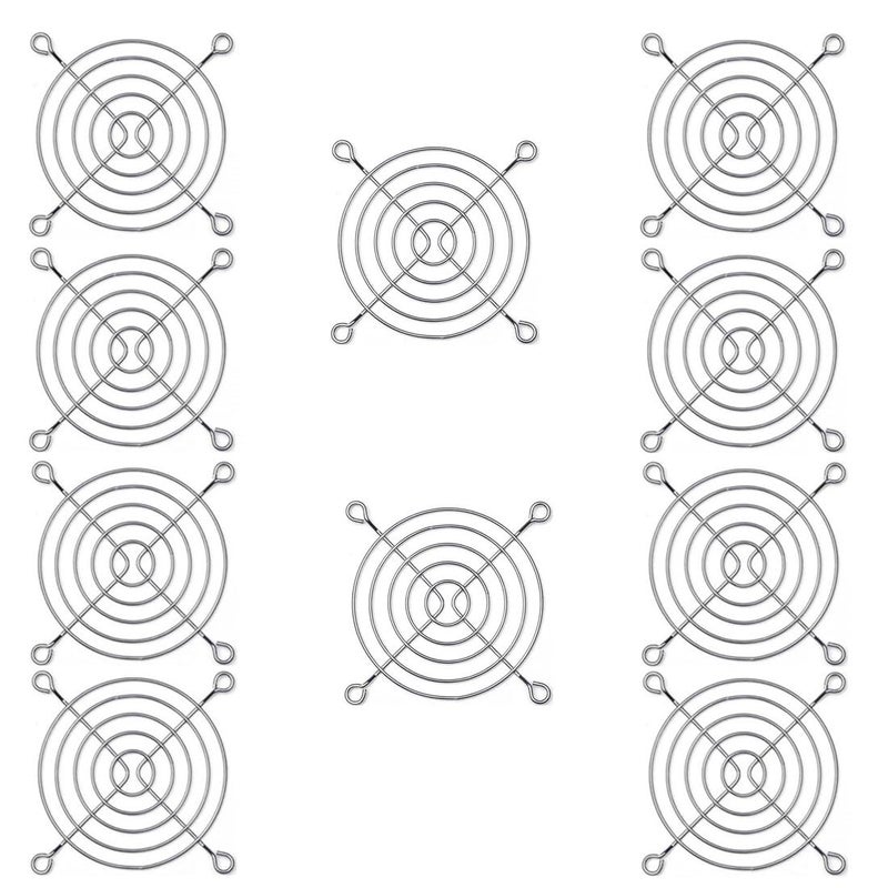 bnafes 10Pcs Fan Grill 80mm Metal Axial Cooling Fan Finger Guard Protective Grill for PC Ventilator - Image 4